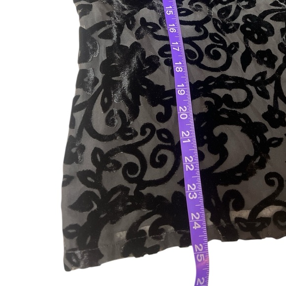 Vintage Diane Von Furstenberg Silk Velvet Burnout Button Up Collard Blouse - Picture 7 of 8